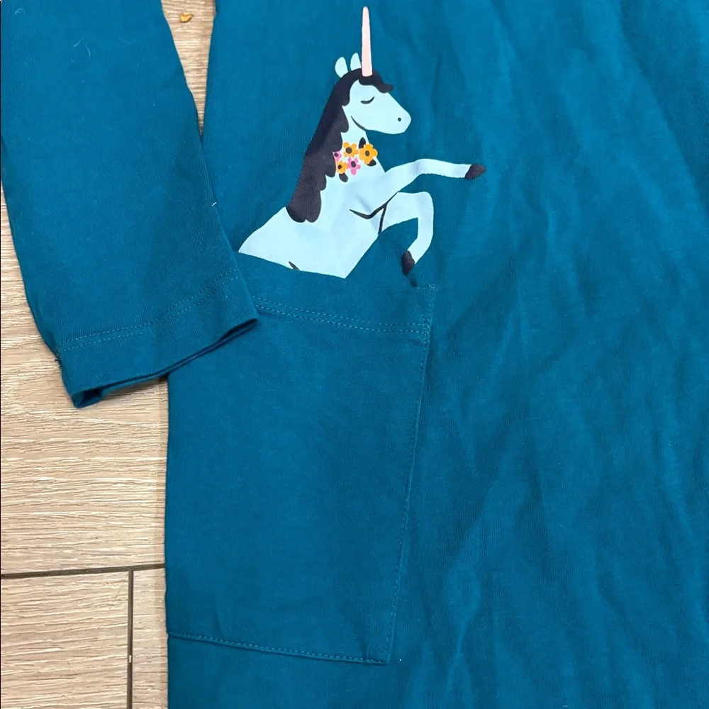 Hanna Andersson Teal dress size 8